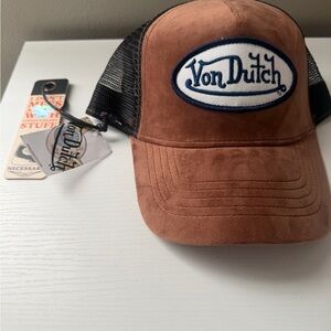 Von Dutch Brown and Black Mesh Cap